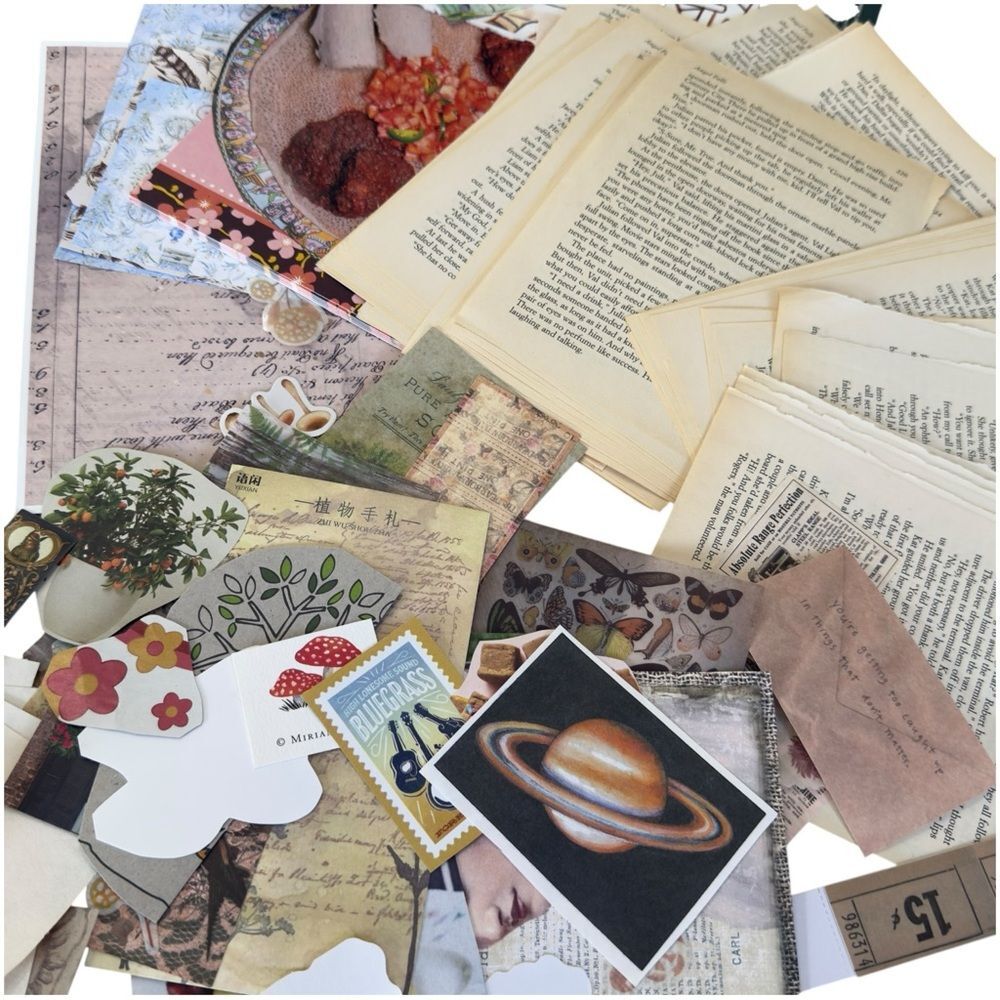 Junk Journal Large Art Journal Bundle Assorted Crafting Collage Crafts Supplies.
